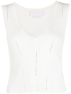 Genny Verziertes Top In White