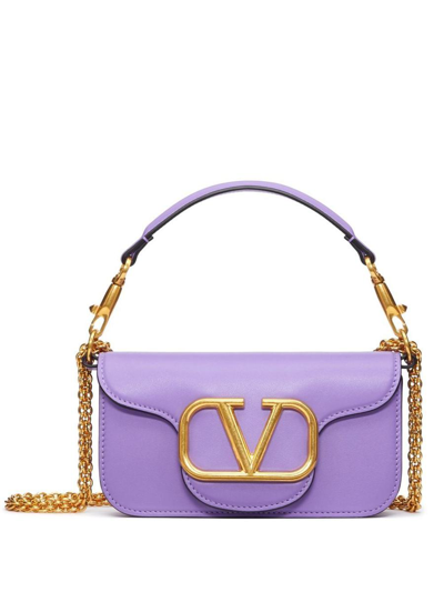 Valentino Garavani Small Loco Shoulder Bag In Violet