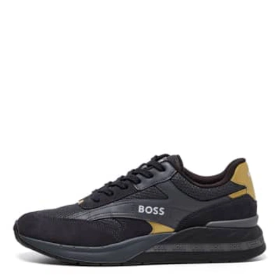 Hugo Boss Kurt Runner Trainers In Black