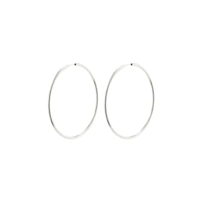 Pilgrim - April Silver Plated Hoop Earrings In Metallic