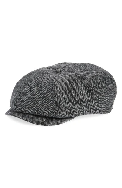 Brixton Brood Driving Cap In Grey/black