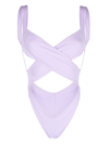Reina Olga Light Purple Light Purple Exotica Wrap Bikini In Violet
