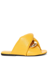 Jw Anderson Chain Twist Leather Flats In Yellow