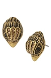 Kurt Geiger Eagle Silver-tone Brass Earrings In Gold