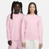 Nike Women's  Sportswear Club Fleece Crew-neck Sweatshirt In Medium Soft Pink,white