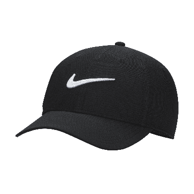 Nike Unisex Dri-fit Club Structured Swoosh Cap In Black