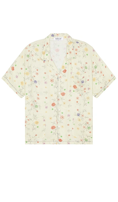 Found Multi Floral Camp Shirt In Cream