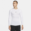 Nike Men's  Pro Dri-fit Tight Long-sleeve Fitness Top In White