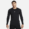 Nike Men's  Pro Dri-fit Slim Long-sleeve Fitness Top In Black