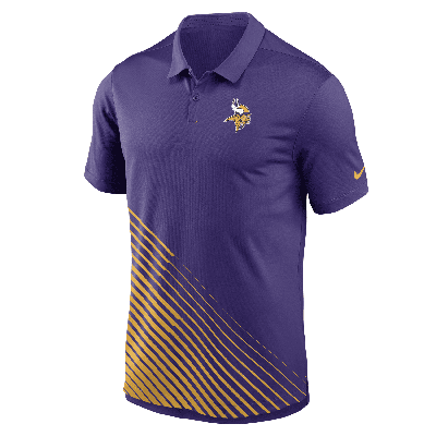 Nike Men's Dri-fit Yard Line (nfl Minnesota Vikings) Polo In Purple