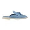 Scarosso Lucrezia Tassel-detail Denim Slippers In Light_blue_denim