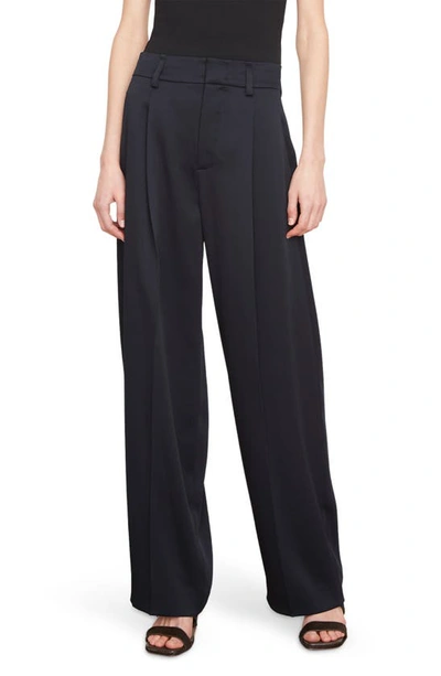 Vince Satin Wide Leg Pants In Coastal