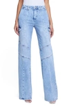 L AGENCE BROOKLYN HIGH WAIST WIDE LEG CARGO JEANS