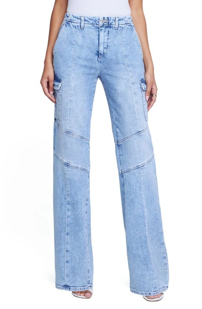 L AGENCE BROOKLYN HIGH WAIST WIDE LEG CARGO JEANS