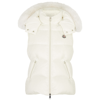Moncler Gallinule Hooded Padded Gilet In Off White