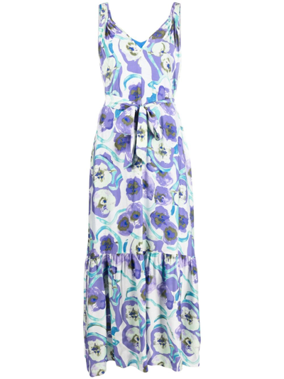 Diane Von Furstenberg Jodie Floral-print Midi Dress In White