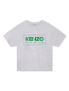 Kenzo Kids' Logo-print Short-sleeve T-shirt In Grey