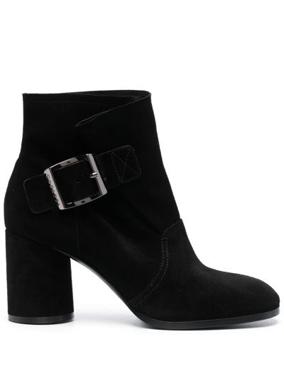 Casadei Cleo Kate Suede - Woman Ankle Boots Black 37