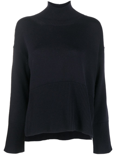 Dondup High-neck Wool Jumper In Blue