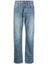 Kapital Stud-embellished Straight-leg Jeans In Blue