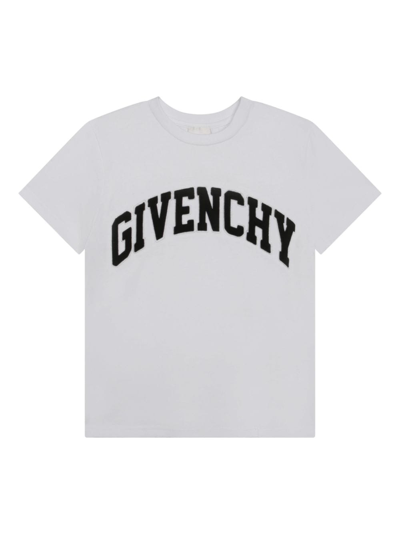 Givenchy Kids' Logo-patch Short-sleeve T-shirt In White