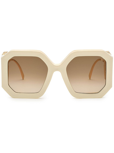 Philipp Plein Diva Oversize-frame Sunglasses In Neutrals