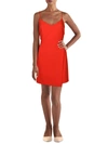 French Connection Whisper Womens Cocktail Party Mini Dress In Red