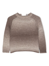 Bonpoint Long-sleeve Knitted Sweatshirt In Neutrals