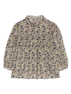 Bonpoint Floral-print Cotton Blouse In Neutrals