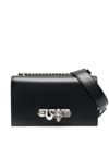 Alexander Mcqueen Mini Jewelled Satchel Bag In Black