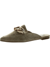 Steve Madden Finely Womens Chain Embellished Loafer Mule In Green