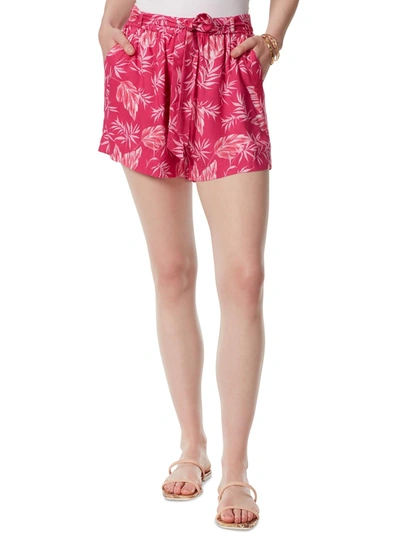 Jessica Simpson Ellown Womens Printed High Rise Casual Shorts In Red
