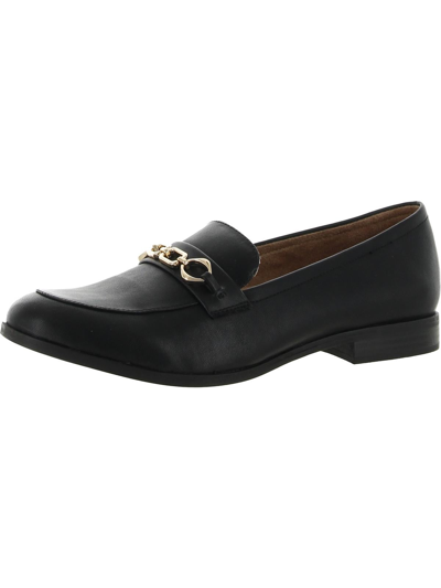 Naturalizer Mariana Womens Faux Leather Slip On Loafers In Black