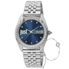 JUST CAVALLI WOMEN'S GLAM CHIC SNAKE BLUE DIAL WATCH