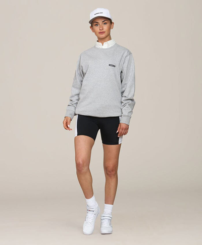 Members Only Women's Preston Crew Neck Oversized Sweatshirt In Grey