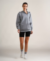 Members Only Women's Taylor Double Zipper Pullover Oversized Hoodie In Grey