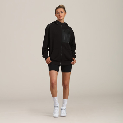 Members Only Women's Austin Zip-up Oversized Hoodie In Black