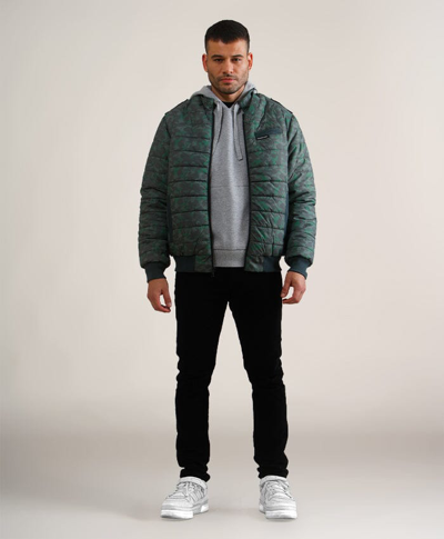 Members Only Soho Quilted Jacket For Men In Olive Camo