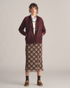 Members Only Women's Washed Satin Boyfriend Jacket In Burgundy