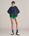 Members Only Women's Washed Satin Boyfriend Jacket In Navy