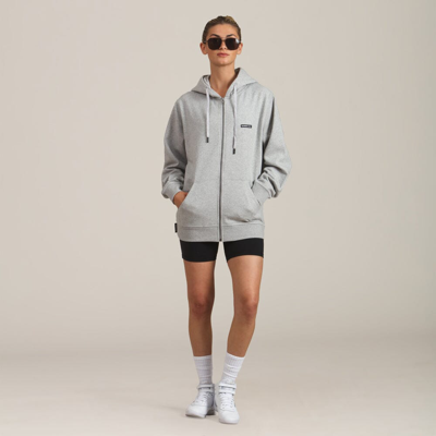 Members Only Women's Brooklyn Zip-up Oversized Hoodie In Grey