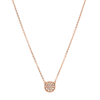 Fossil Women's Rose Gold-tone Stainless Steel Pendant Necklace In Pink