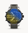 Diesel Men's Chronograph Mr. Daddy 2.0 Gray Nylon Strap Watch 57mm In Silver