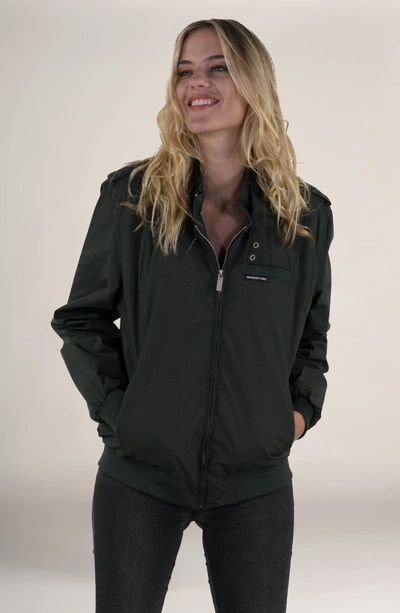 Members Only Women's Classic Iconic Racer Oversized Jacket In Green
