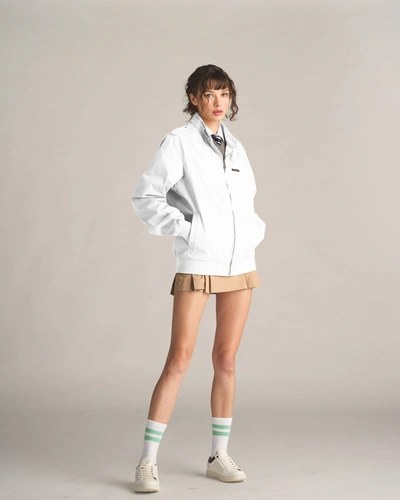 Members Only Women's Classic Iconic Racer Oversized Jacket In White