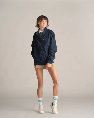 Members Only Women's Classic Iconic Racer Oversized Jacket In Blue