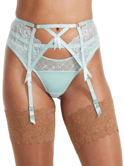 Dita Von Teese Madame X Garter Belt In Powder Blue