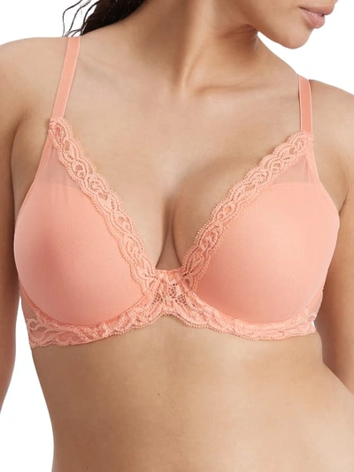 Natori Feathers Plunge Bra In Cantaloupe