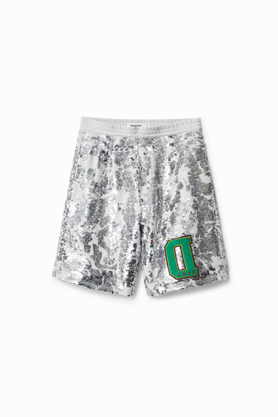 Desigual Johnson Hartig Sequined Shorts In Material Finishes