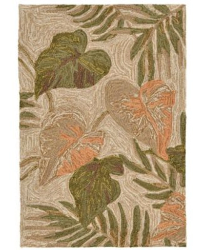 Liora Manne Ravella Tropical Leaf Area Rug In Beige